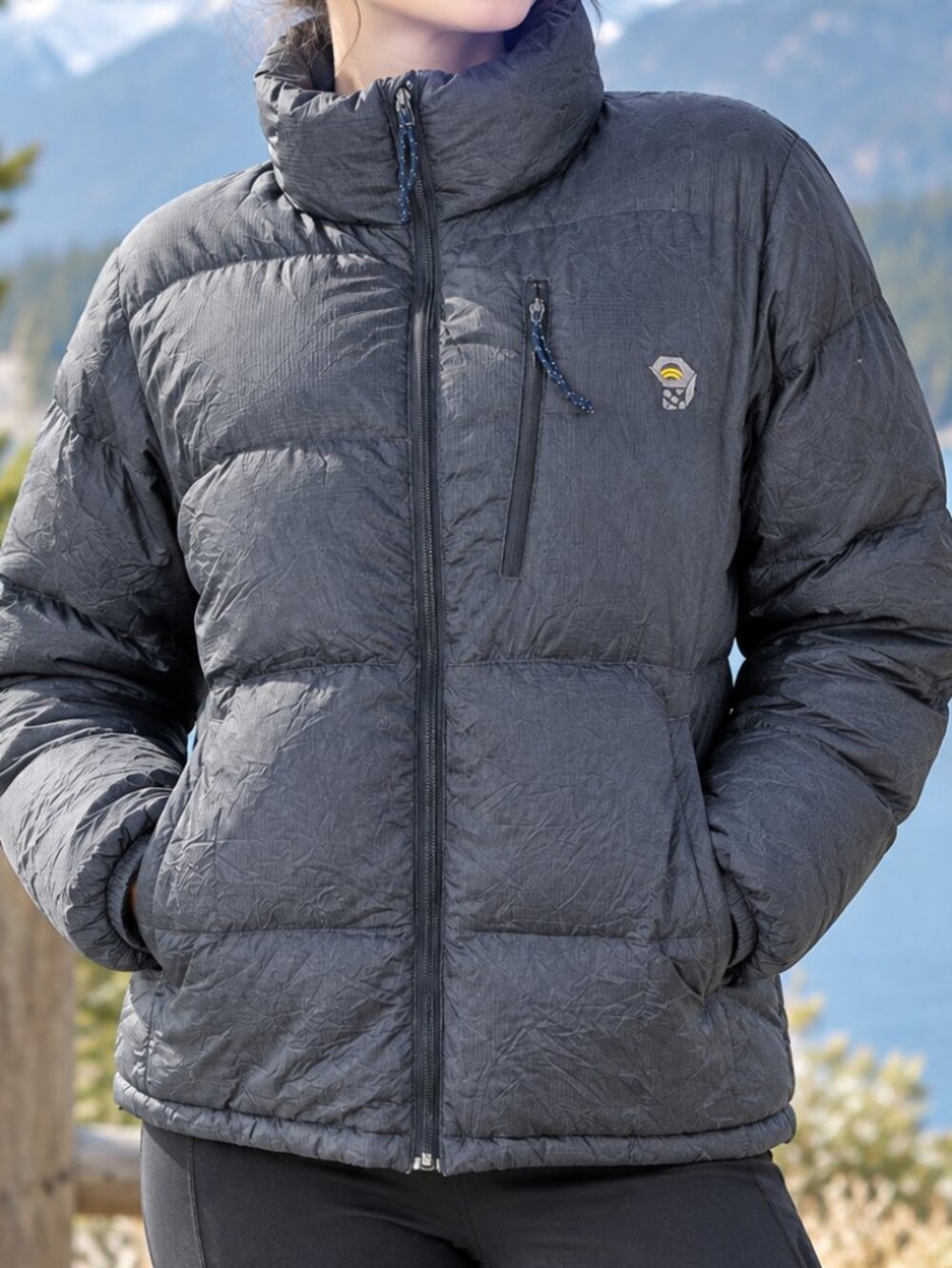 Mountain Hardwear Women's Black Subzero Full-Zip Down Puffer Jacket Size L